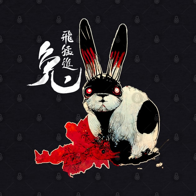 Chinese New Year, Year of the Rabbit 2023, No. 1: Gung Hay Fat Choy on Dark Background by Puff Sumo